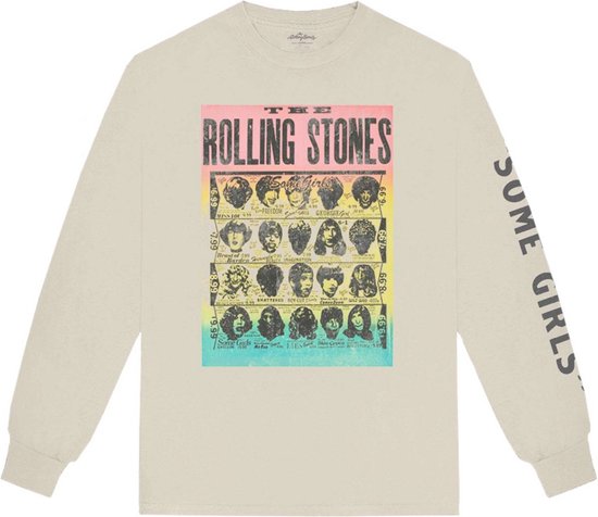 Chemise à manches longues The Rolling Stones - S- Some Girls Creme
