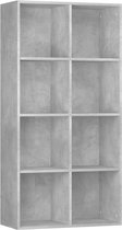 vidaXL-Boekenkast/dressoir-66x30x130-cm-bewerkt-hout-betongrijs