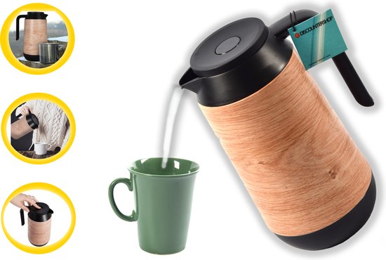 Warmtebehoud 12 Uur Geïsoleerde Theepot 33 Oz - Roestvrijstalen Thermoskan Met Thee-Ei, Warm & Koud 12/24 Uur Thee En Koffie Karaf Met Zeef