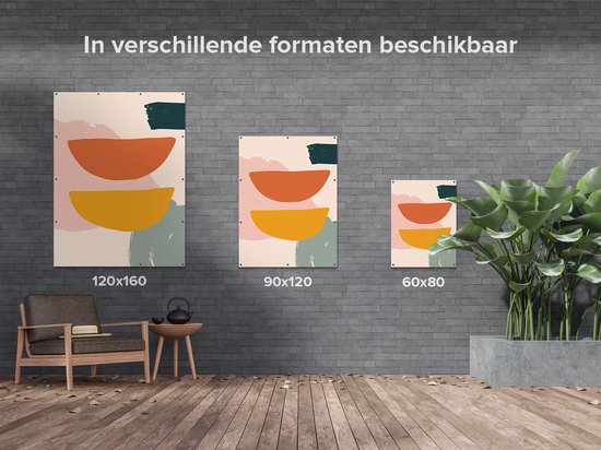 Gards Affiche de Jardin Art Abstrait Style Scandinave - 90x120 cm - Toile Jardin - Décoration de jardin - Décoration murale Extérieure - Tableau Jardin