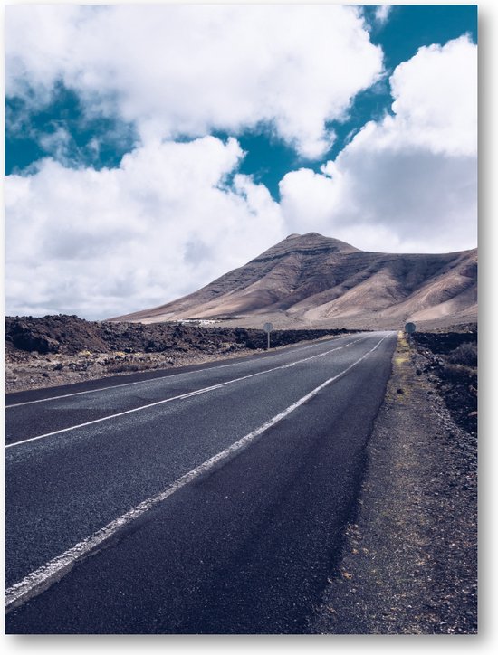 Weg door de bergen - Lanzarote - Foto op Plexiglas