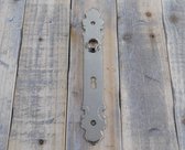 Lange deurplaat - gepolijst nikkel - voor kamerdeuren BB 72
