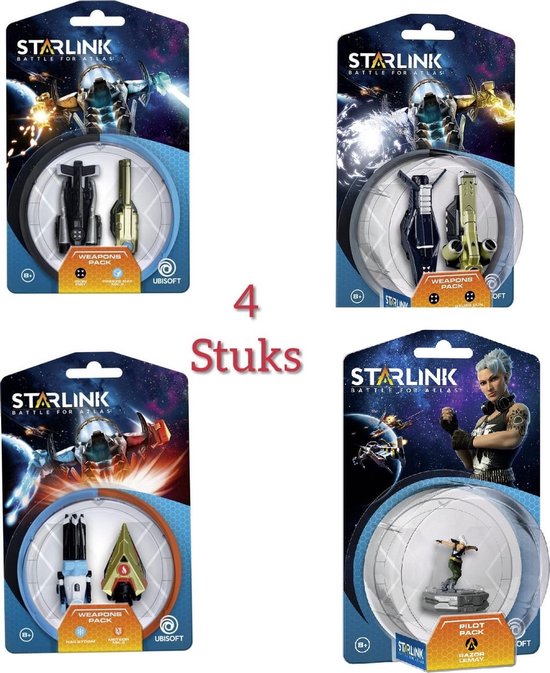 Starlink battle for atlas weapon pack 4 stuks - Hailstorm/meteor mk.2 - iron fist/freeze ray mk.2 - crusher/shredder mk.2 - shockwave/gauss gun mk.2 - starlink battle for atlas