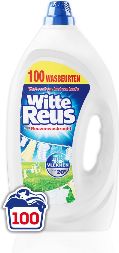 Witte Reus Gel - Vloeibaar Wasmiddel - Witte Was - Grootverpakking - 100 Wasbeurten