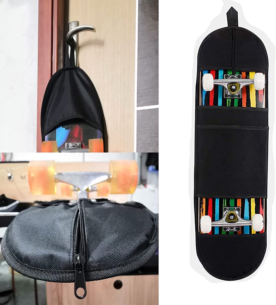 Borsa Skateboard SOONHUA Impermeabile - Zaino Per Longboard Fino A 46 Pollici, Tessuto Oxford 600D, 120x30x15 Cm - Trasporto Facile - Foto 7
