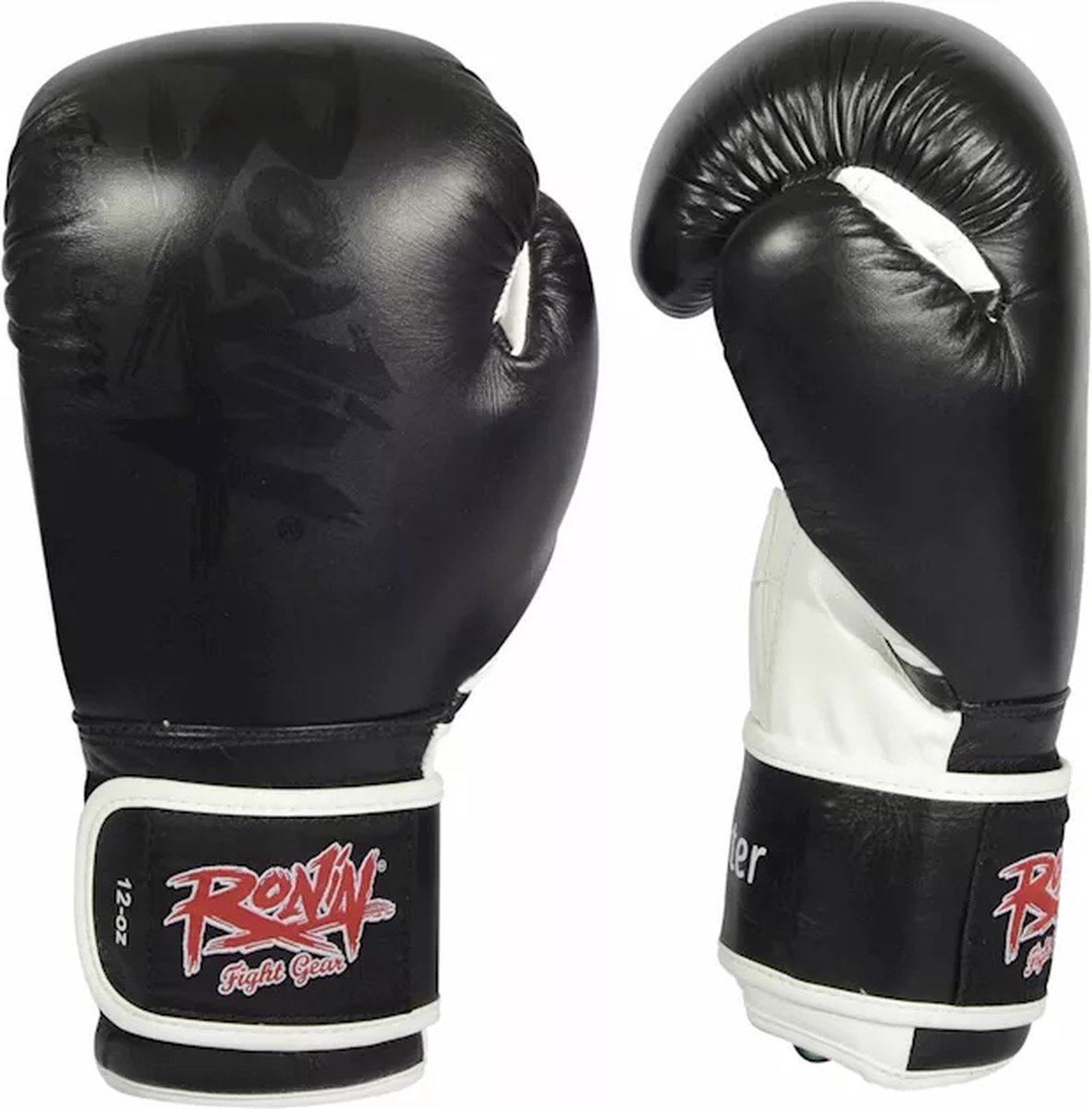 Ronin Fighter Bokshandschoen zwart/wit 18oz