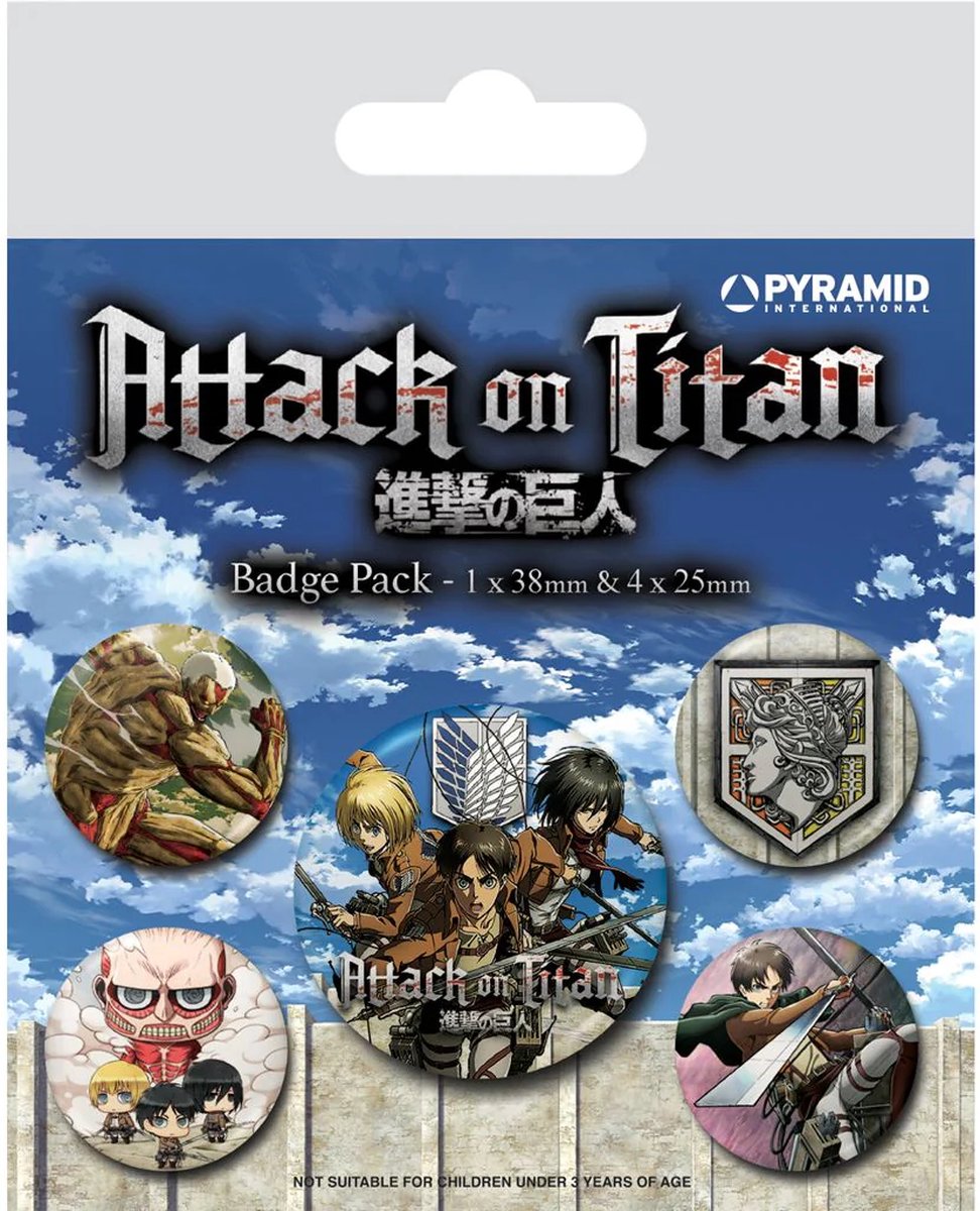 Attack On Titan S3 5 Badge Pack