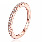 Dames Ring Verguld Rose Kleurig met Zirkonia-16mm
