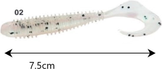 Filex Soft Bait 'UNO' 02 - 7.5cm - 5 stuks - Shad/Softbait - Shads voor Roofvissen van Filex — afbeelding 2