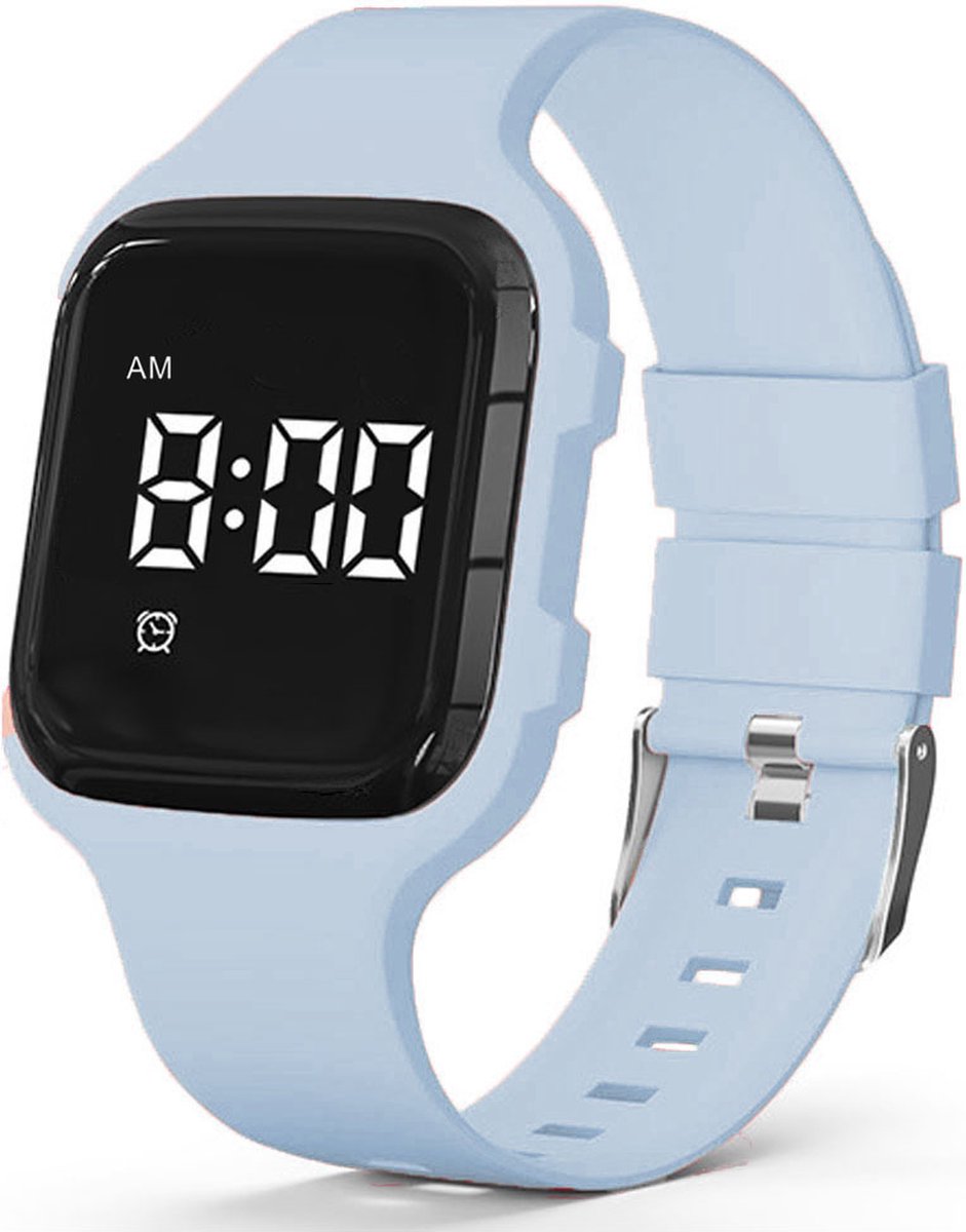 Goedkoopste Herinnerings/alarmhorloge medicatie of plaswekker - kinderen- ouderen- slechthorende- beginnende Dementie-USB oplaadbaar -vierkant zachtblauw -15 tril-alarmen - countdown timer