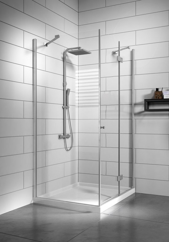 Badplaats Douchecabine Atlanta 90 cm x 120 cm x 190 cm Chroom met