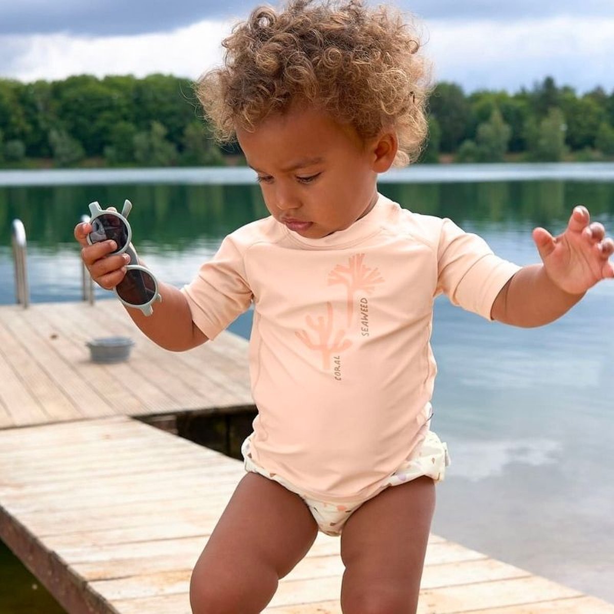 Lässig Zwemshirt Rashguard Korte Mouw Splash & Fun Corals peach rose, 19 - 24 mnd. — afbeelding 9
