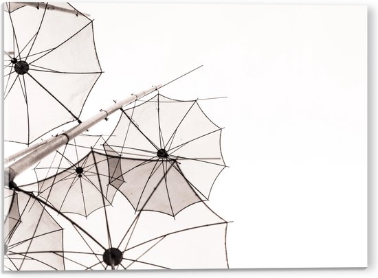 Acrylglas - Doorzichtige Paraplu Vormen tegen Witte Achtergrond - 40x30 cm Foto op Acrylglas (Met Ophangsysteem)