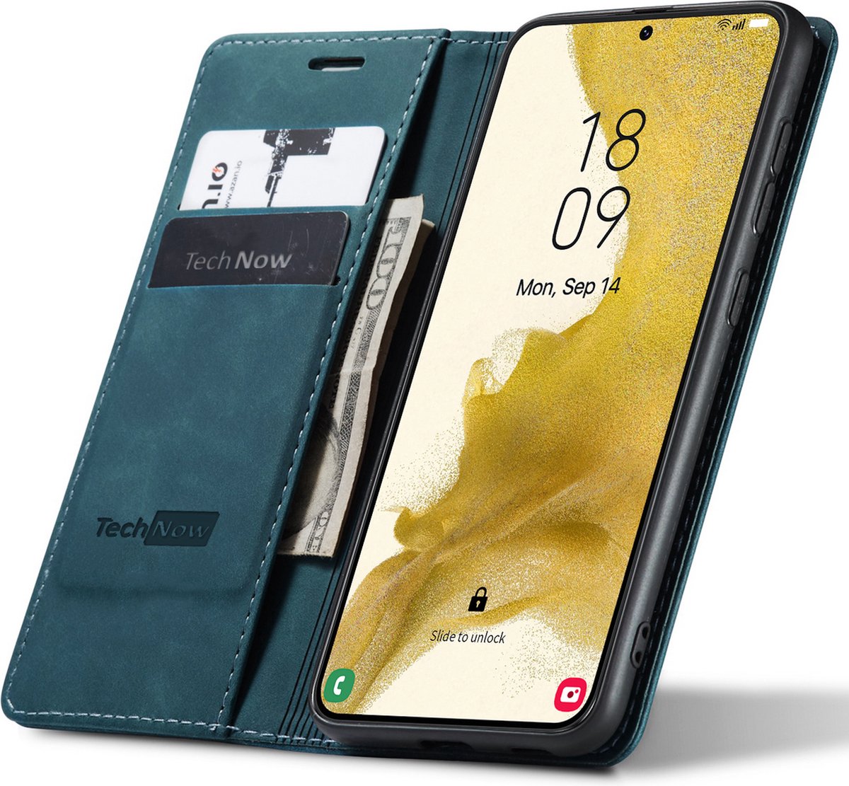 Hoesje geschikt voor Samsung Galaxy S23 Plus - Book Case Leer Slimline Blauw
