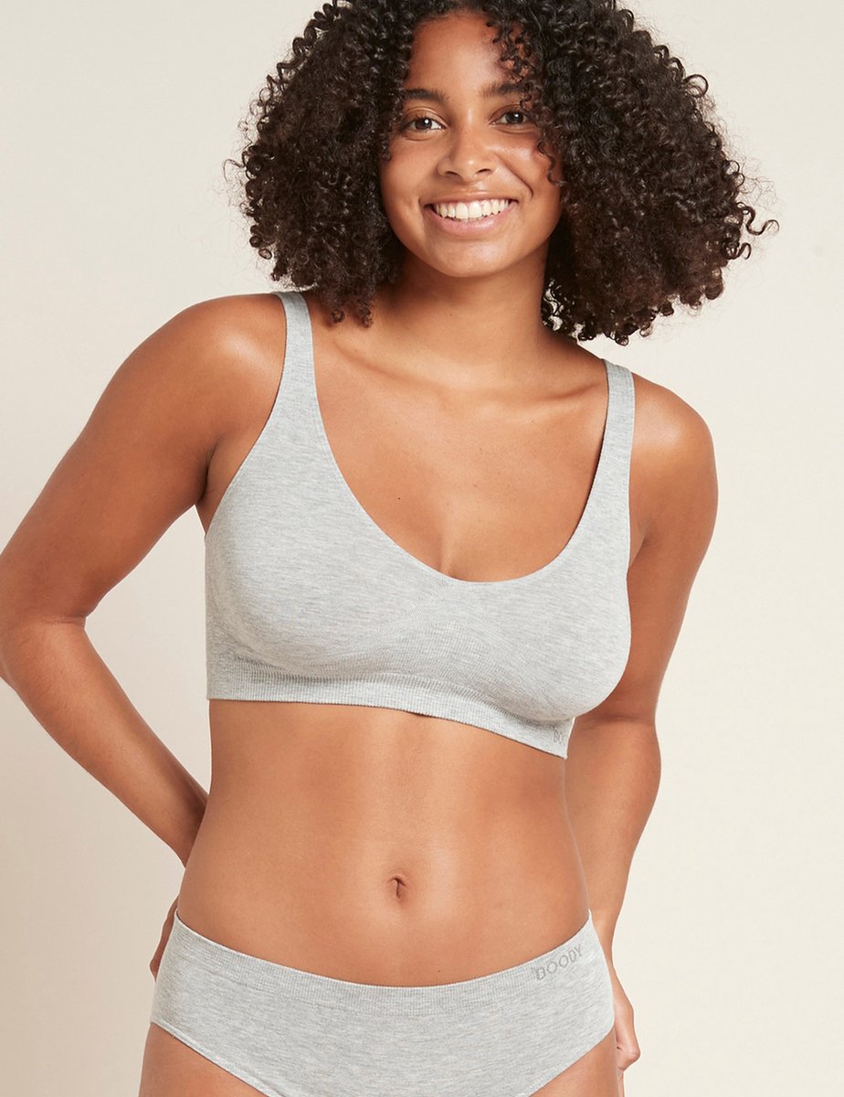 Boody - Bamboe Shaper Crop BH- Lichtgrijs / XL