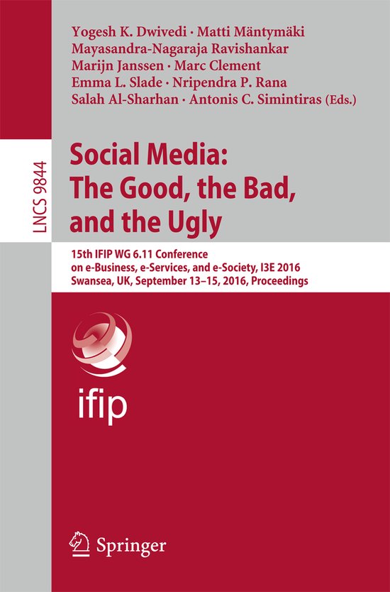 Lecture Notes in Computer Science9844- Social Media: The Goo ... - cover