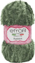 Etrofil Rabbit Bontgaren - Groen - 100% Polyester - 100gr - 65mt - 74043 - gehaakte knuffeldieren - Polyester bontgaren