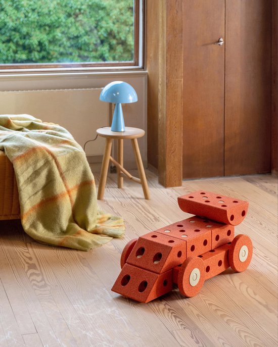Modu Dreamer Set - Zachte blokken - 33 onderdelen - Open Ended speelgoed - Speelgoed 1 jaar - Speelgoed 2jaar - Speelgoed 3 jaar - Bouwspeelgoed -Burnt Orange / Dusty Green van Merkloos — afbeelding 5