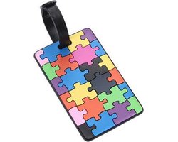 Kofferlabel - Bagagelabel - Koffer - Siliconen - Puzzelpatroon