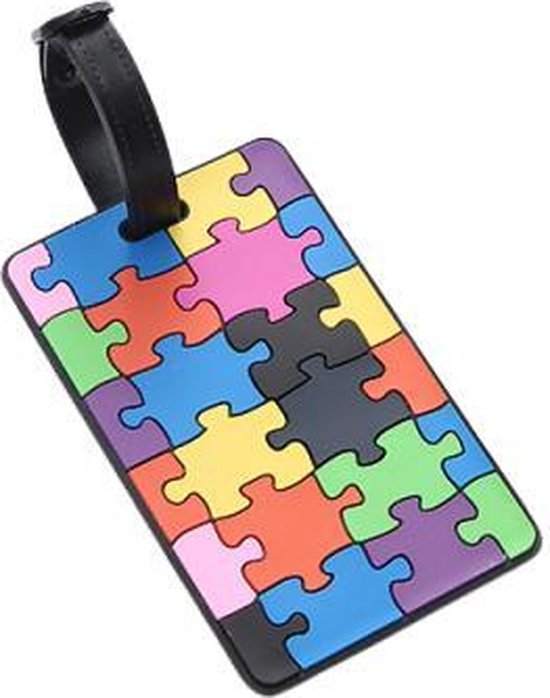 Kofferlabel - Bagagelabel - Koffer - Siliconen - Puzzelpatroon