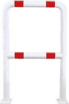 Veiligheidshek met knieligger, 1150 mm, rood wit 1000 x 1150 mm