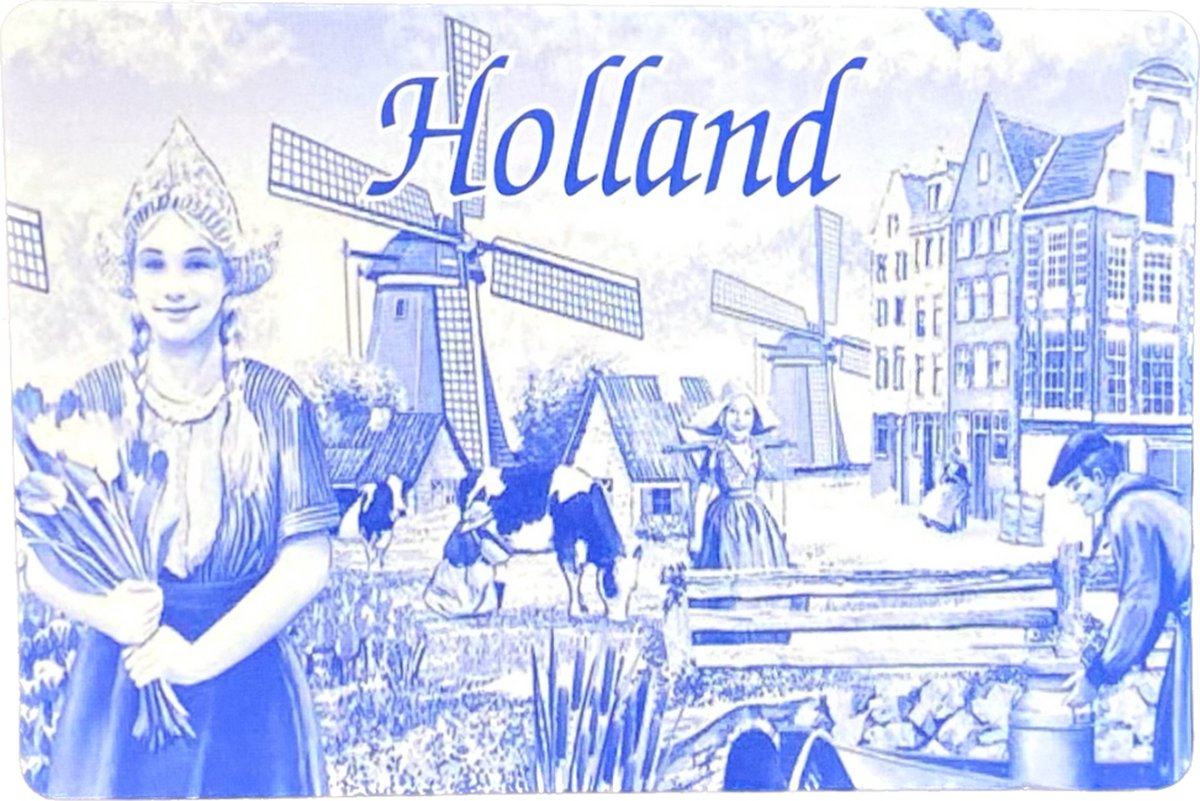 Magneet Holland Delfts blauw