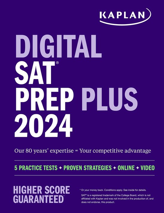 Kaplan Test Prep Digital SAT Prep Plus 2024 Includes 1 Full Length
