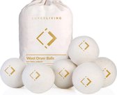 LuxerLiving wasbol set van 6 - Droogt tot 30% sneller - Wasverzachter - Droger ballen - Dryer balls - Ecologisch - 100% wol