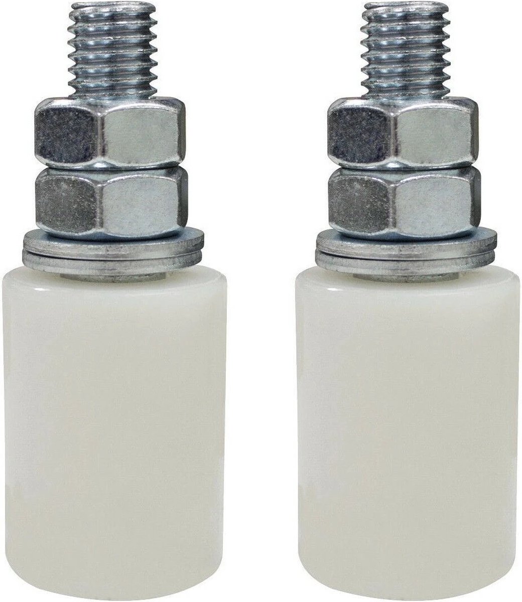 jojofuny 2 Stuks Gids Wiel Spoor Deur Wiel Vloer Rolgeleider Deur Vloer Gids Poort Rolgeleider Onderste Platte Schuurgeleider Katrol Blok Nylon- Schuifdeur Wit Houten Deur