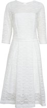 La V kant jurk met een knop sluiting aan de achterkant Wit 170