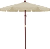Parasol de jardin en bois - Ø 330 cm Pare-soleil avec protection - Crème