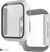 EP Goods - FullCover/Hoesje - Screen Protector - Geschikt voor Apple Watch Series 7, 8 en 9 - 45mm - Hardcase - Protection - Wit
