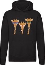 Giraffen met bril Hoodie | dieren | giraf | gek | grappig | Unisex | Trui | Sweater | Capuchon