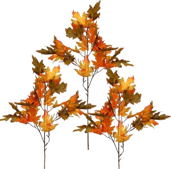 Kunsttak Herfst bladeren 70 cm - 3 Takken