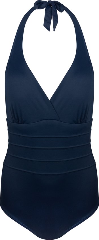 ik draag kleding Moreel Helaas MAGIC Bodyfashion Halter Swimsuit Dames Badpak Navy Blue - Maat XL | bol.com
