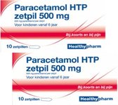 Healthypharm Paracetamol 500mg - 2 x 10 zetpillen