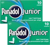 2x Panadol Junior Zetpillen 250 mg 1 jaar - 6 jaar 10 zetpillen
