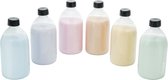 Scrubzout - 650 gram - set van 6 verschillende geuren: Opium, Rozen, Vanille, Amandel, Eucalyptus en Lavendel - Hydraterende Lichaamsscrub