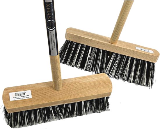 Synx Tools Balai dur Old Dutchie - Balai de jardin - Balai écologique - Modèle Old Dutchie - Balai de rue - Balais - Balai balai - Balai extérieur avec manche 150 cm - Produits d'entretien - Brosses à récurer