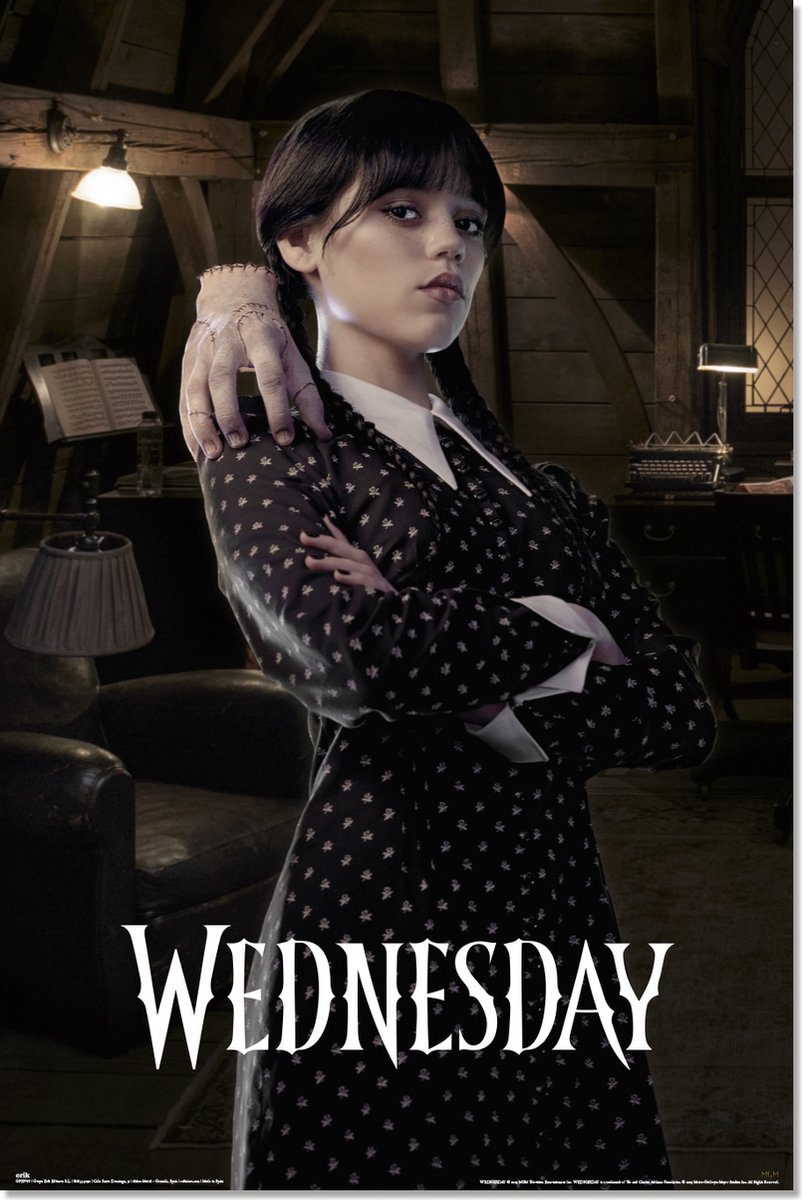 Wednesday posters set van 3 posters netflix 61 x 91.5 cm