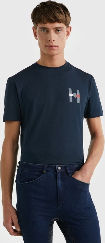 Tommy Hilfiger TH Logo T Shirt Heren maat M desert sky bol