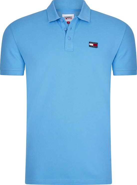 Tommy Jeans - Polo SS Classic Badge Polo pour homme - Blauw - Taille M