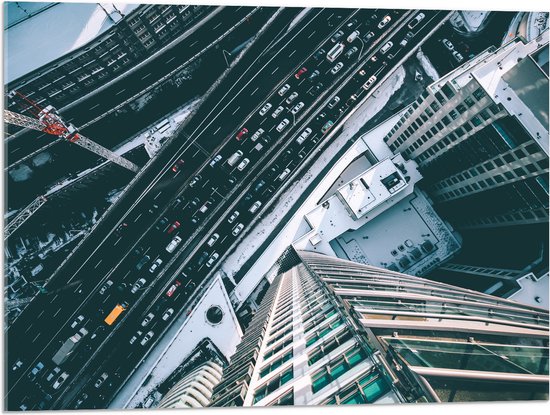 Acrylglas - Wegen van Bovenaf - 80x60 cm Foto op Acrylglas (Wanddecoratie op Acrylaat)