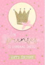 Depesche - Carte pour enfants avec le texte "C'est l'anniversaire d'une princesse aujourd'hui ! Happy ..." - papillon de nuit. 028