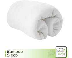 Bamboe molton - 180 x 200/220 x 30 cm - WIT