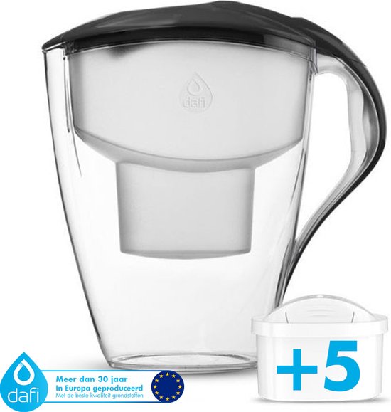 Carafe filtrante Dafi - Astra - Zwart - 3L + 5 cartouches de filtre à eau,  Convient... | bol.com