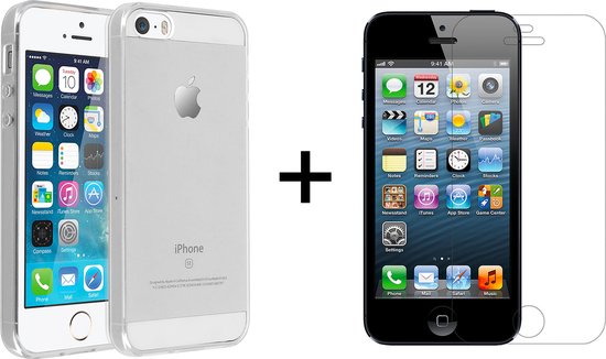Scheiden Continu Uitrusten iPhone 5C hoesje transparant siliconen case apple hoesjes back cover hoes  extra stevig... | bol.com