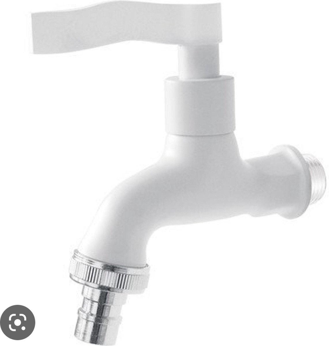 Van Marcke design tuinkraan met koppeling 1/2"M 15 bar wit