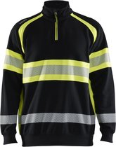 Blaklader 3553-1158 High vis Sweater - Zwart/High Vis Geel - S