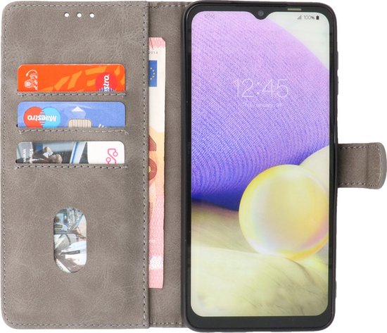 Samsung Galaxy S23 Case Book Case Wallet Phone Case - Grijs